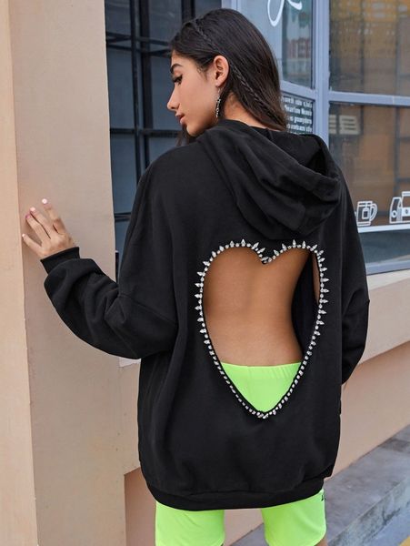 rhinestone cutout detail hoodie c4dx#, White;black
rhinestone cutout detail hoodie c4dx#, White;black