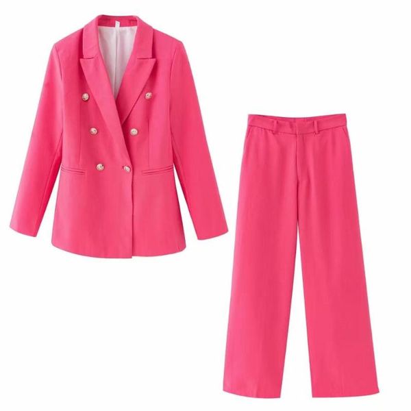 women's tracksuits suit two piece 2021 autumn fashion rose red slim double breasted professional jacket pants, Gray
women's tracksuits suit two piece 2021 autumn fashion rose red slim double breasted professional jacket pants, Gray