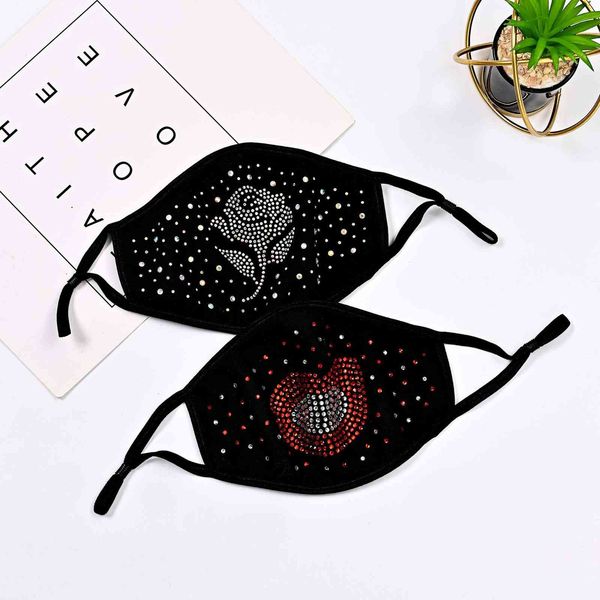 designer masks facemask dust proof shiny lip mask women's nightclub fashion color flash diamond rhinestone cotton belt drill
designer masks facemask dust proof shiny lip mask women's nightclub fashion color flash diamond rhinestone cotton belt drill