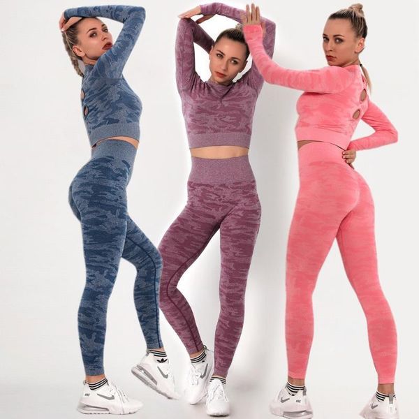 yoga outfit set women seamless camou /pants fitness sports hollow out long sleeve high waist gym leggings suit workout sets
yoga outfit set women seamless camou /pants fitness sports hollow out long sleeve high waist gym leggings suit workout sets