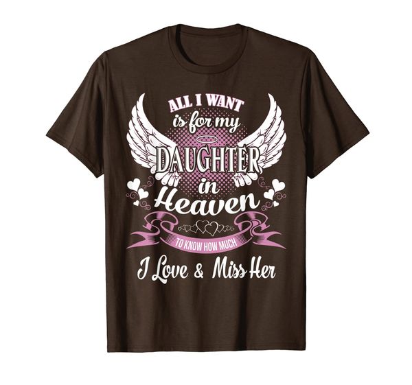 gift for parents loss daughter memorial daughter in hevaen t-shirt, White;black
gift for parents loss daughter memorial daughter in hevaen t-shirt, White;black