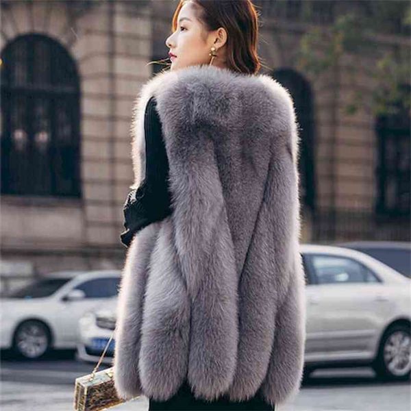 the fur vest women imitation high street mid-length large size jacket waistcoat autumn winter female 210526, Black
the fur vest women imitation high street mid-length large size jacket waistcoat autumn winter female 210526, Black