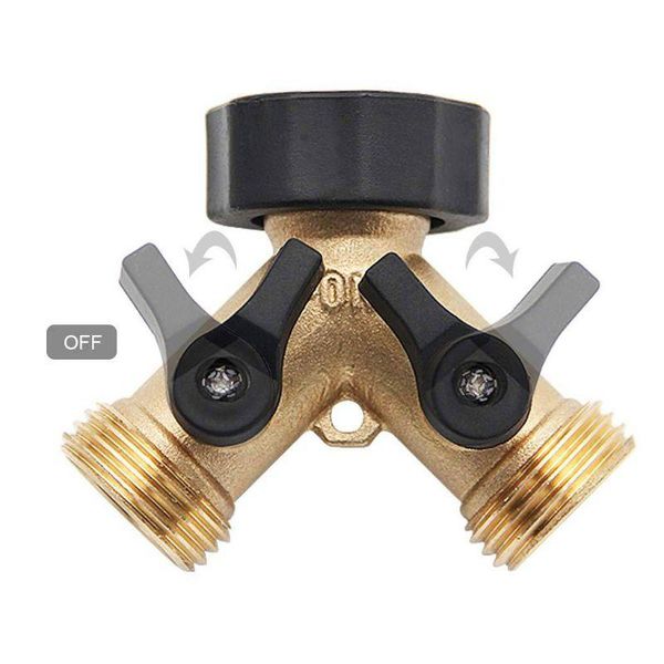 watering equipments 2 way brass garden hose connector splitter y shut off water valves
watering equipments 2 way brass garden hose connector splitter y shut off water valves