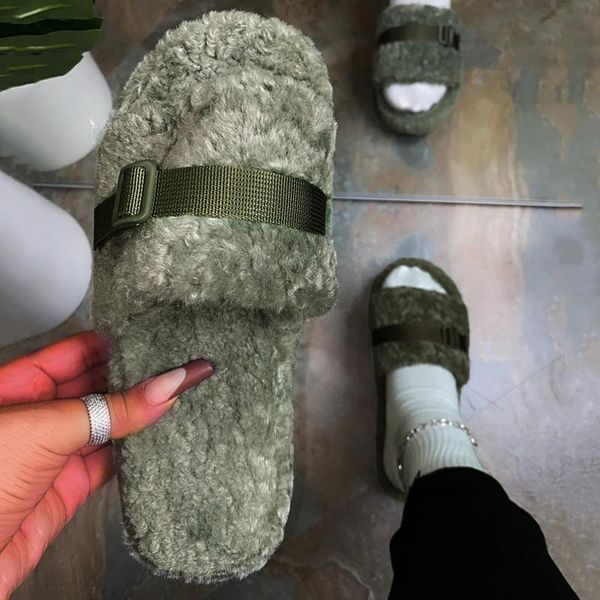 winter warm women's shoes solid color open toe platforms home furry slippers casual non-slip house fashion soft, Black
winter warm women's shoes solid color open toe platforms home furry slippers casual non-slip house fashion soft, Black