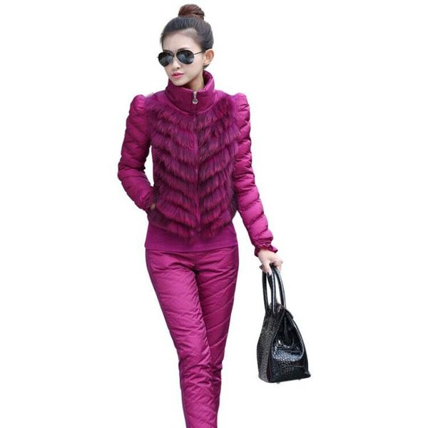 women's two piece pants elegant ladies winter suit 2021 fashion women suits fur vest trousers three-piece female thick warm down ok1036, White
women's two piece pants elegant ladies winter suit 2021 fashion women suits fur vest trousers three-piece female thick warm down ok1036, White