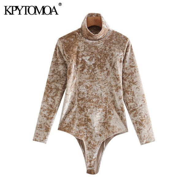 women fashion high neck velvet bodysuits vintage long sleeve snap-button female playsuits chic 210416, Black;white
women fashion high neck velvet bodysuits vintage long sleeve snap-button female playsuits chic 210416, Black;white