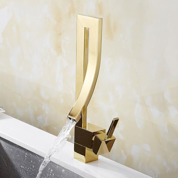 bathroom sink faucets golden brass square single-handle deck-mounted toilet and cold mixing faucet
bathroom sink faucets golden brass square single-handle deck-mounted toilet and cold mixing faucet
