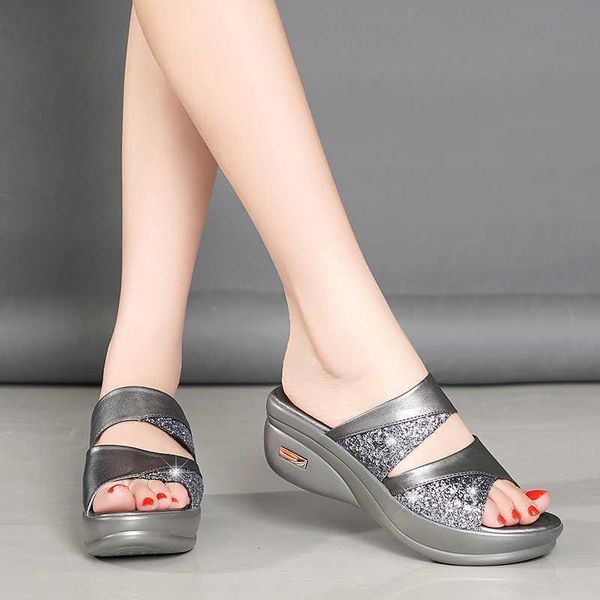 sandals women platform shoes slipper indoor outdoor beach female slippers, Black 
sandals women platform shoes slipper indoor outdoor beach female slippers, Black