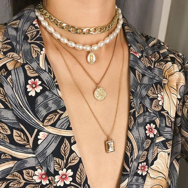 pendant necklaces women's necklace classic clothing accessories vintage coin gem personality temperament multi-layer pearl sweater chai, Silver
pendant necklaces women's necklace classic clothing accessories vintage coin gem personality temperament multi-layer pearl sweater chai, Silver
