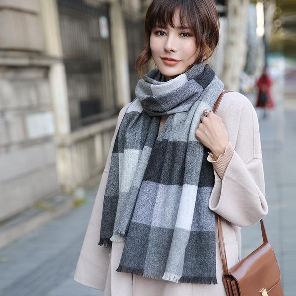 scarves 100% wool scarf women's autumn and winter thin cashmere thickening 2021 warm korean version versatile shawl, Blue;gray
scarves 100% wool scarf women's autumn and winter thin cashmere thickening 2021 warm korean version versatile shawl, Blue;gray
