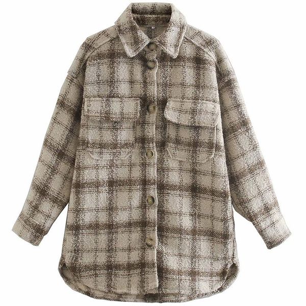 women's jackets winter women small fragrance style loose lapel single-breasted pocket plaid long-sleeved female jacket, Black;brown
women's jackets winter women small fragrance style loose lapel single-breasted pocket plaid long-sleeved female jacket, Black;brown