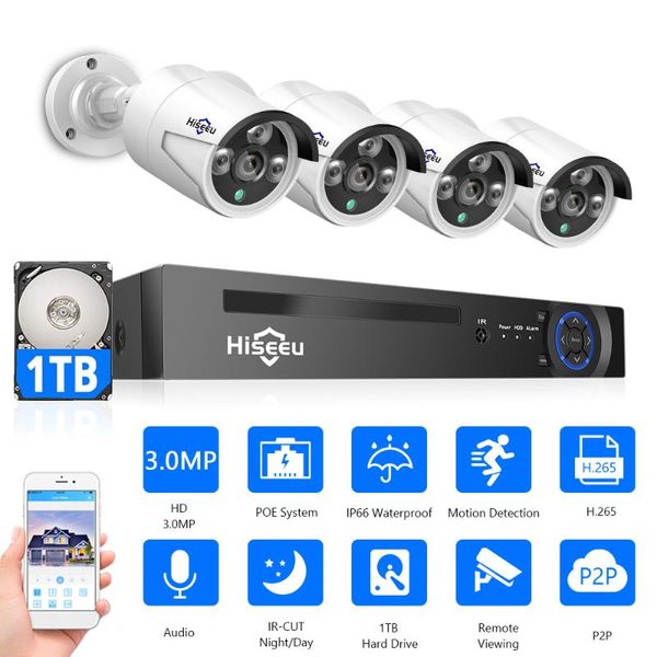wireless camera kits 4ch poe security system with audio 3mp hd outdoor ip cameras 1tb hdd video surveillance kit support motion detection
wireless camera kits 4ch poe security system with audio 3mp hd outdoor ip cameras 1tb hdd video surveillance kit support motion detection
