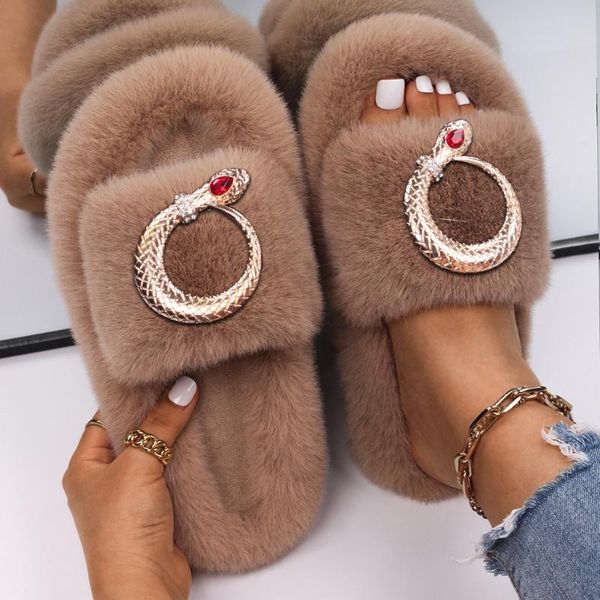 slippers red stone faux fur for women fluffy slides flats sandals alloy rhinestone decor indoor flip flops special shoes, Black
slippers red stone faux fur for women fluffy slides flats sandals alloy rhinestone decor indoor flip flops special shoes, Black