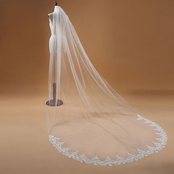 bridal veils wedding accessories 3m 1layer white ivory lace edge veil long cathedral super voile mariage, Black
bridal veils wedding accessories 3m 1layer white ivory lace edge veil long cathedral super voile mariage, Black