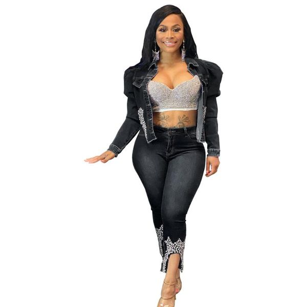 women's tracksuits casual jeans suit cowgirl two-piece blue long-sleeved and trousers slim-fit sportswear 2021 spring autumn, Gray
women's tracksuits casual jeans suit cowgirl two-piece blue long-sleeved and trousers slim-fit sportswear 2021 spring autumn, Gray