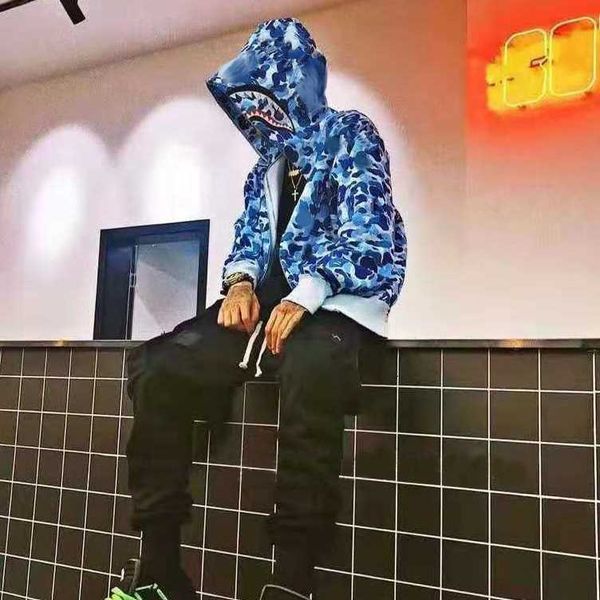 21ss camo men women lovers sportwear coat jogger tracksuit zipper fleece sweatshirt hip hop men shark mouth fleece hoodies, Black
21ss camo men women lovers sportwear coat jogger tracksuit zipper fleece sweatshirt hip hop men shark mouth fleece hoodies, Black