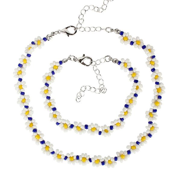 bohemian style necklace bracelet set personalized color seed bead woven flower clavicle chain fashion simple mixed colors beaded matching ne, Black
bohemian style necklace bracelet set personalized color seed bead woven flower clavicle chain fashion simple mixed colors beaded matching ne, Black
