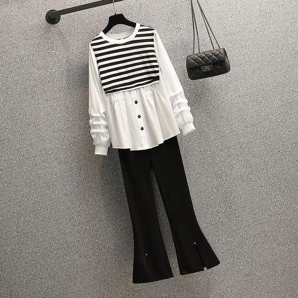women's two piece pants tracksuits stripe printing sweatshirt sets lantern sleeve pullover split fork set clothing women autumn sportsw, White
women's two piece pants tracksuits stripe printing sweatshirt sets lantern sleeve pullover split fork set clothing women autumn sportsw, White