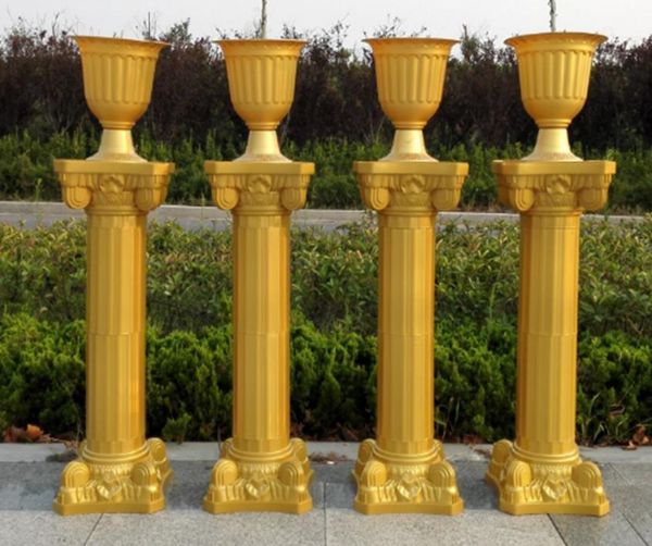 vases wholesale 4 pieces gold plastic roman pillar column and flower pots detachable marriage decoration pillars
vases wholesale 4 pieces gold plastic roman pillar column and flower pots detachable marriage decoration pillars
