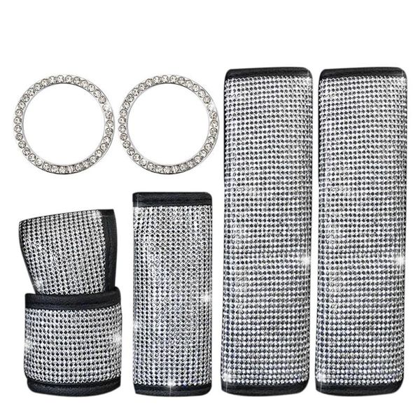 steering wheel covers 6pcs shiny car interior set for women bling rhinestone kit seat belt cover handbrake gear shift engine start button ri
steering wheel covers 6pcs shiny car interior set for women bling rhinestone kit seat belt cover handbrake gear shift engine start button ri