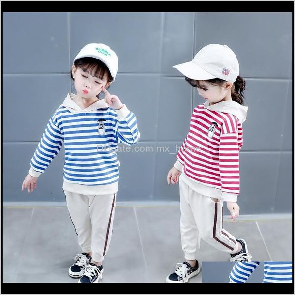 sets clothing baby maternity drop delivery 2021 springtime kids girl clothes striped hoodie sweatshirt sports pants suit baby girls outfits, White
sets clothing baby maternity drop delivery 2021 springtime kids girl clothes striped hoodie sweatshirt sports pants suit baby girls outfits, White