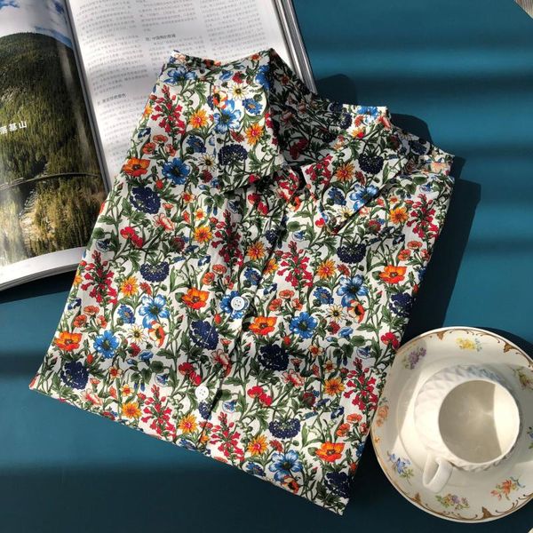 retro flower printted women blouse 100% cotton shirt female vintage long sleeve elegant ladies clothing women's blouses & shirts, White
retro flower printted women blouse 100% cotton shirt female vintage long sleeve elegant ladies clothing women's blouses & shirts, White