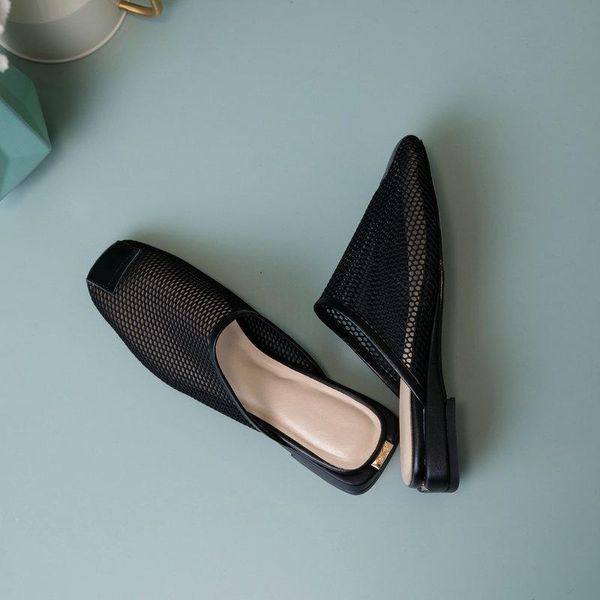 slippers women summer mules cut-out black white round toe flat slides slip on outside sandals
slippers women summer mules cut-out black white round toe flat slides slip on outside sandals