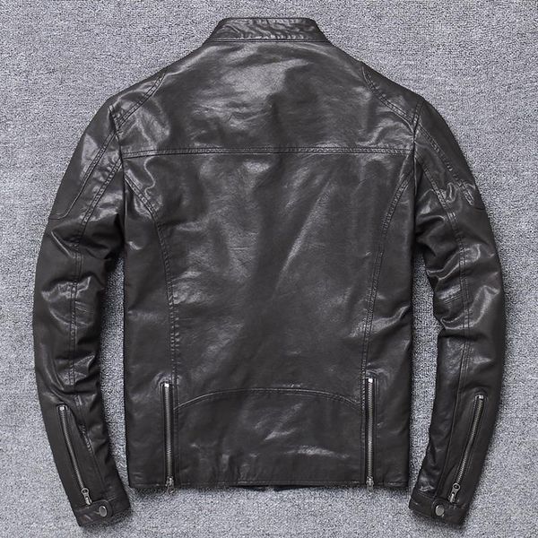 men's leather & faux genuine real 2021 goatskin coat vintage motorcycle jacket for men veste cuir homme sh-2244 kj5562, Black
men's leather & faux genuine real 2021 goatskin coat vintage motorcycle jacket for men veste cuir homme sh-2244 kj5562, Black