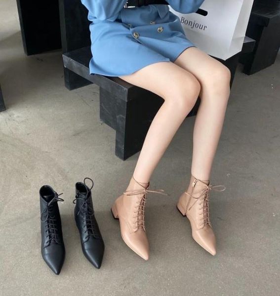 boots autumn and winter 2021 zipper women's shoes thin pointed lace up thick heel british short, Black
boots autumn and winter 2021 zipper women's shoes thin pointed lace up thick heel british short, Black