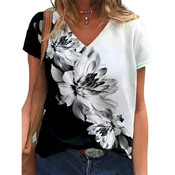 women's t-shirt retro flower butterfly 3d printing multicolor v neck women t shirts pullover summer short sleeve street ladies tee 5xl, White
women's t-shirt retro flower butterfly 3d printing multicolor v neck women t shirts pullover summer short sleeve street ladies tee 5xl, White