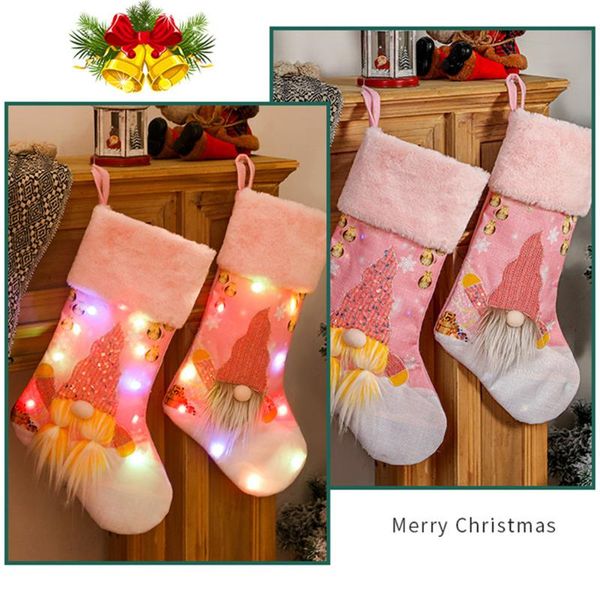 christmas decorations 1pc stocking with led light plush santa faceless doll ornaments xmas tree decoration drop
christmas decorations 1pc stocking with led light plush santa faceless doll ornaments xmas tree decoration drop