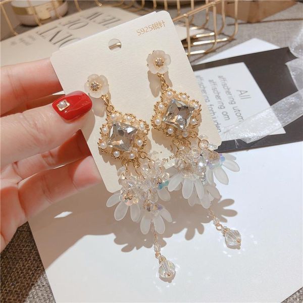 dangle & chandelier korean fashion flower tassel earrings crystal pearl drop earring luxury jewelry trendy long for women wholesale, Silver
dangle & chandelier korean fashion flower tassel earrings crystal pearl drop earring luxury jewelry trendy long for women wholesale, Silver