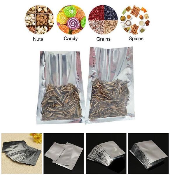storage bags 100pcs heat seal aluminium foil vacuum pouches food grade for nuts vc
storage bags 100pcs heat seal aluminium foil vacuum pouches food grade for nuts vc