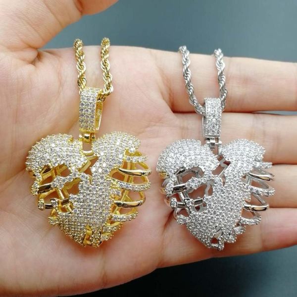 pendant necklaces fashion hip hop iced out broken lung shape zircon funny necklace charm hiphop jewelry gifts, Silver
pendant necklaces fashion hip hop iced out broken lung shape zircon funny necklace charm hiphop jewelry gifts, Silver