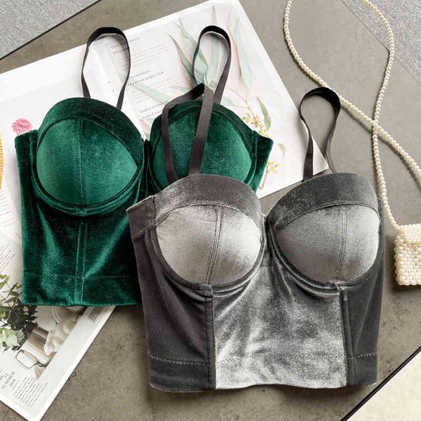 tracksuits women retro velour strap crop korean chic sleeveless backless party camisole summer off shoulder corset y2k, Gray
tracksuits women retro velour strap crop korean chic sleeveless backless party camisole summer off shoulder corset y2k, Gray