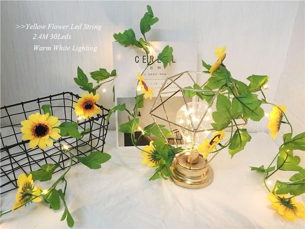 artificial sunflower led string light ivy vine 30leds home wedding party bedroom decoration lamp diy hanging lighting 2.5m strips
artificial sunflower led string light ivy vine 30leds home wedding party bedroom decoration lamp diy hanging lighting 2.5m strips