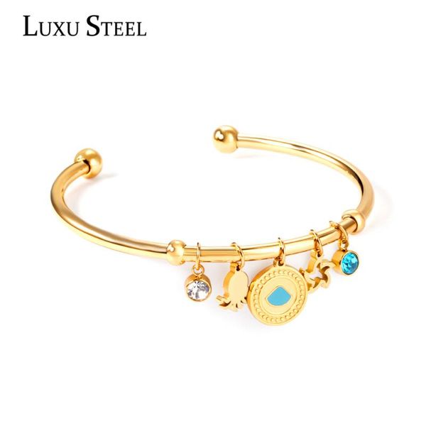bangle luxusteel luxury bracelets for women christmas gift 2021 arrivals stainless steel gold color round cz cuff bangles party, Black
bangle luxusteel luxury bracelets for women christmas gift 2021 arrivals stainless steel gold color round cz cuff bangles party, Black