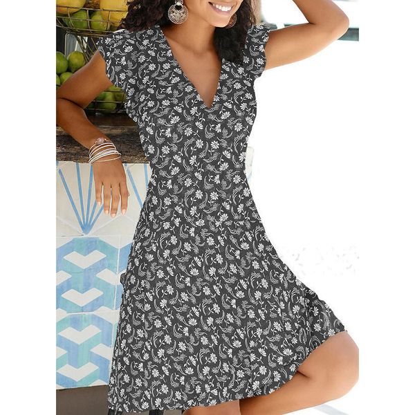 20212021 spring summer vintage party dress v neck elegant dress boho beach female floral print dresses for women clothes, Black;gray
20212021 spring summer vintage party dress v neck elegant dress boho beach female floral print dresses for women clothes, Black;gray