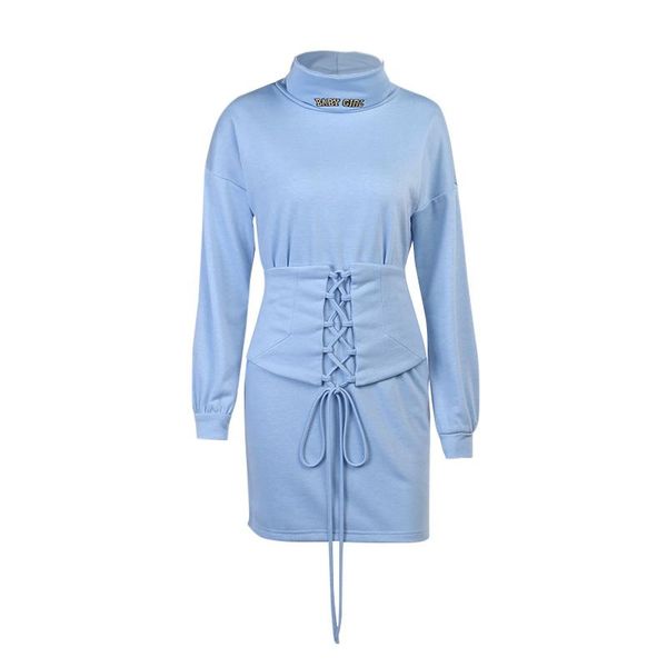 casual dresses 2021 women's spring and autumn long-sleeved high-necked dress, blue solid color tie tight dress, Black;gray
casual dresses 2021 women's spring and autumn long-sleeved high-necked dress, blue solid color tie tight dress, Black;gray
