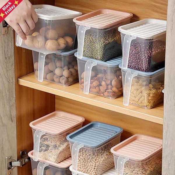 5pcs/set kitchen storage containers plastic container clear rice box refrigerator organizer tea bean grain case bottles & jars
5pcs/set kitchen storage containers plastic container clear rice box refrigerator organizer tea bean grain case bottles & jars