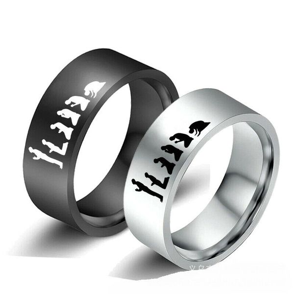 faithful devotees reverently worship ring symbol stainless steel band size 6-13, Silver
faithful devotees reverently worship ring symbol stainless steel band size 6-13, Silver