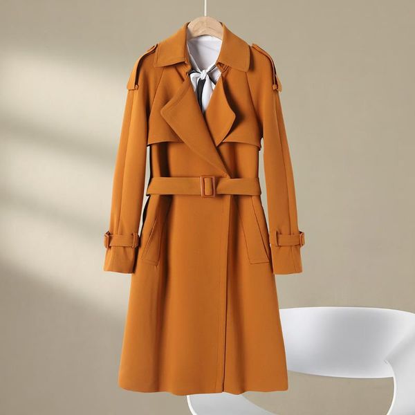 women's trench coats 2021 jacket autumn ladies mid-length and small temperament korean fashion lace-up waist pure color windbreaker, Tan;black
women's trench coats 2021 jacket autumn ladies mid-length and small temperament korean fashion lace-up waist pure color windbreaker, Tan;black
