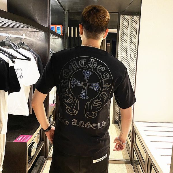 factory brand hearts/chrome croosin light luxury t-shirt pure cotton round neck 2021 european new sanskrit cross tide brand short sleeve men, White;black
factory brand hearts/chrome croosin light luxury t-shirt pure cotton round neck 2021 european new sanskrit cross tide brand short sleeve men, White;black
