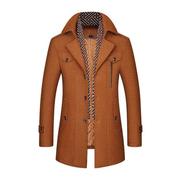 men's wool & blends autumn winter mens coat solid color long sleeve male business lapel collar mid-length casual streetwear jacket over, Black
men's wool & blends autumn winter mens coat solid color long sleeve male business lapel collar mid-length casual streetwear jacket over, Black