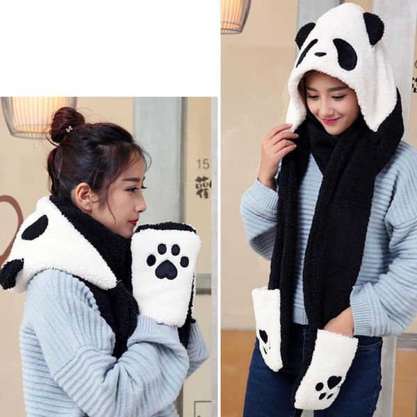 hats, scarves & gloves sets winter fuzzy plush balaclava hat women cute caps cartoon panda thick ear protectors warm scarf set, Blue;gray
hats, scarves & gloves sets winter fuzzy plush balaclava hat women cute caps cartoon panda thick ear protectors warm scarf set, Blue;gray