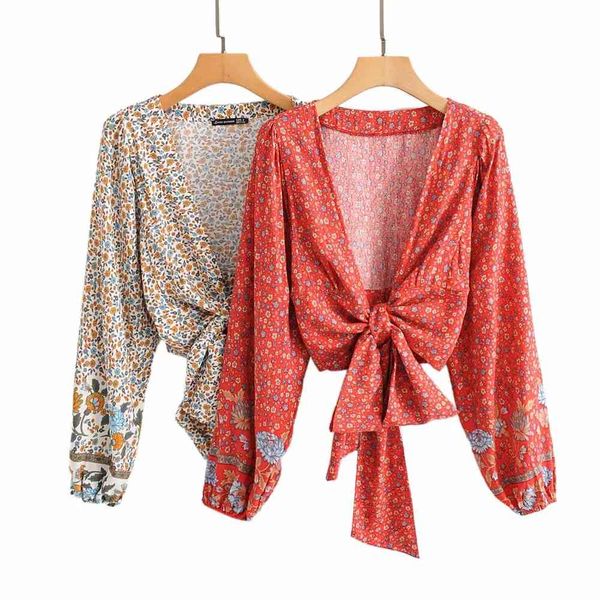 women's blouses & shirts women hem lace-up short 2021 v-neck summer floral print bohemian beach boho shirt style cover-ups to, White
women's blouses & shirts women hem lace-up short 2021 v-neck summer floral print bohemian beach boho shirt style cover-ups to, White