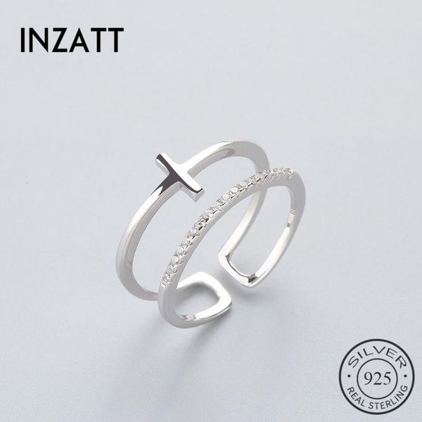 cluster rings inzaol geometric bridal cross ring 925 sterling silver for women birthday party fine jewelry 2021 accessories, Golden;silver
cluster rings inzaol geometric bridal cross ring 925 sterling silver for women birthday party fine jewelry 2021 accessories, Golden;silver