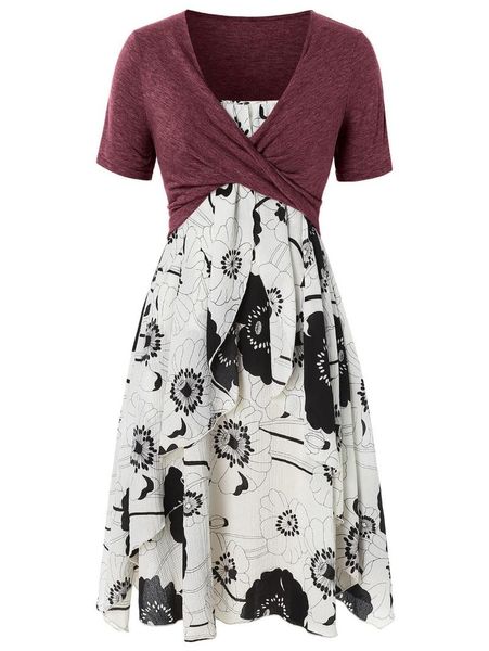 casual dresses women plus size short sleeve floral dress cross knot bandage flower print mini suit femme #t1g, Black;gray
casual dresses women plus size short sleeve floral dress cross knot bandage flower print mini suit femme #t1g, Black;gray
