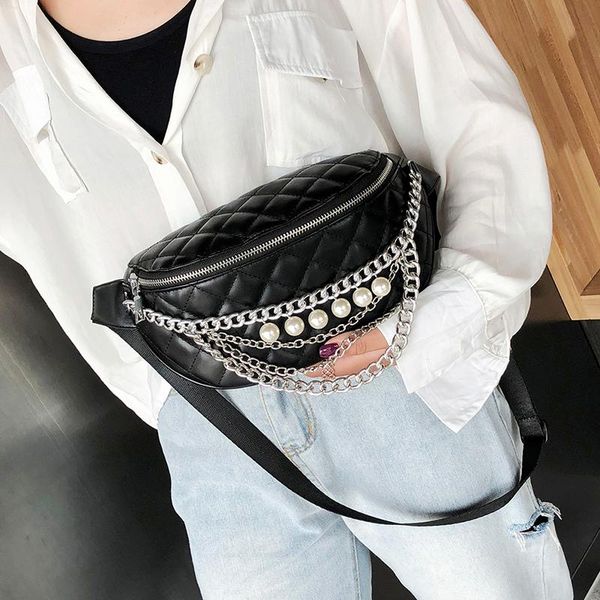 waist bags fashion pearl chain fanny pack women bag waterproof pu leather shoulder belt female chest bum sac 6121
waist bags fashion pearl chain fanny pack women bag waterproof pu leather shoulder belt female chest bum sac 6121