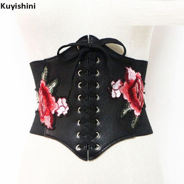 belts european elastic waist embroidered flower belt women wide lace up waistband corset pu leather slim shaped tied, Black;brown
belts european elastic waist embroidered flower belt women wide lace up waistband corset pu leather slim shaped tied, Black;brown